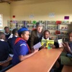 Opening a new library at Mwangaza Primary in Kenya